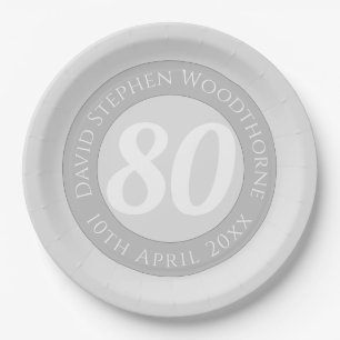 Commemorative Birthday Celebration Personalised Paper Plate