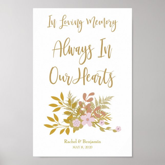 Commemorative Design Dear Ones in Loving Memory Poster (Front)