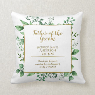 Commemorative Father of the Groom Groomsman Custom Throw Pillow