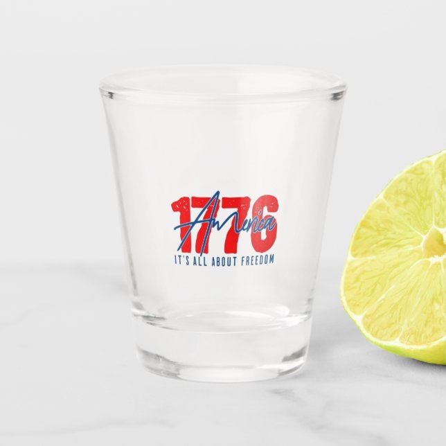 Commemorative Independence Day Barware Shot Glass (Front)
