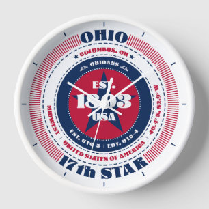 Commemorative Ohio State Wall Clock