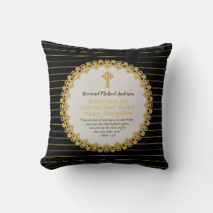 Commemorative ORDINATION gift Priest Pastor Deacon Throw Pillow