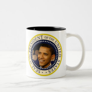 Commemorative President Obama Inauguration Two-Tone Coffee Mug