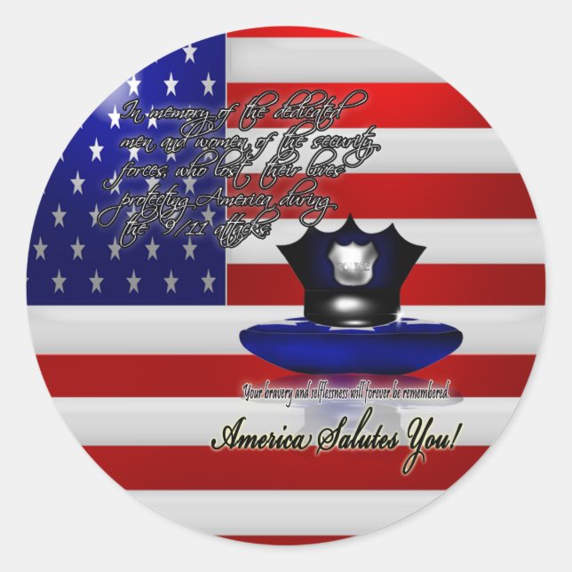 Commemorative September 11th Sticker (Front)