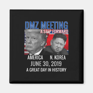 Commemorative Trump Usa Jong Un N Korea Dmz Meetin Magnet