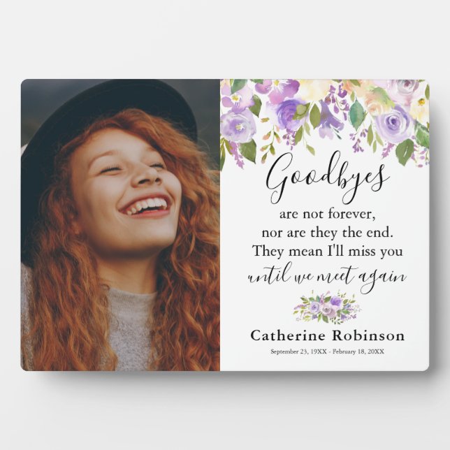 Commemorativel Gift | Picture Memory Plaque (Front)