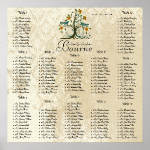 Commence à 13,20 $ Tableau de siège 12 Tableaux