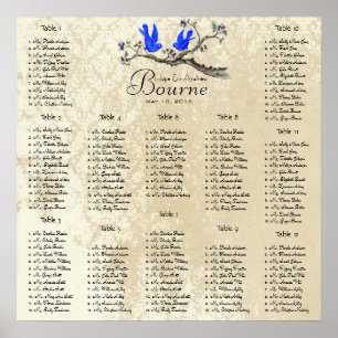 Commence à 13,20 $ Tableau de siège 12 Tableaux