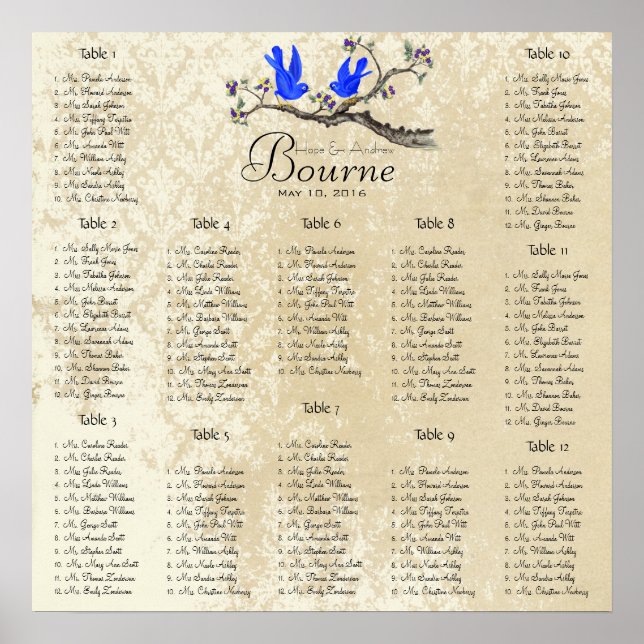 Commence à 13,20 $ Tableau de siège 12 Tableaux (Devant)