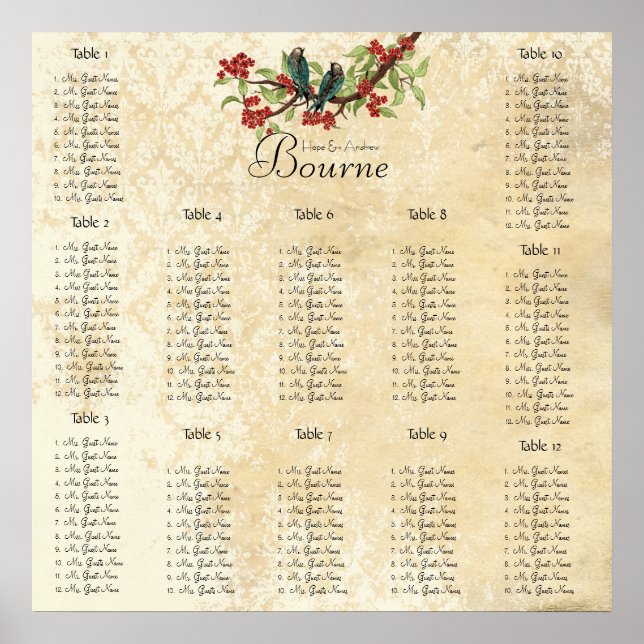 Commence à 13,20 $ Tableau de siège 12 Tableaux (Devant)