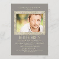 Commencement Circles Photo Graduation Invitation