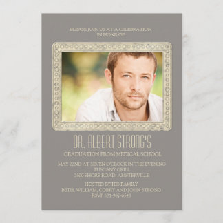 Commencement Circles Photo Graduation  Invitation