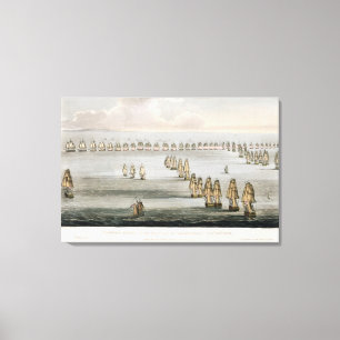 Commencement of the Battle of Trafalgar, 21st Octo Canvas Print