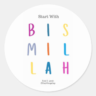 Commencez avec Bismillah - Stickers