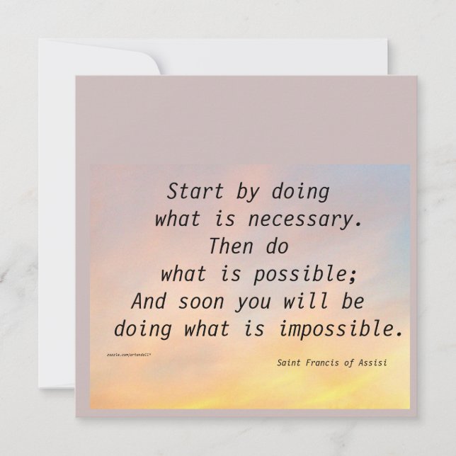 COMMENCEZ PAR FAIRE ST. CARTE PLAT FRANCIS (Devant)