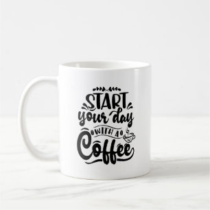 Commencez Votre Journée Avec Une Mug De Typographi