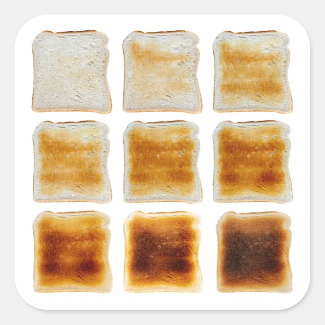 Comment Aimez-Vous Votre Sticker Carré Toast Fait (Devant)
