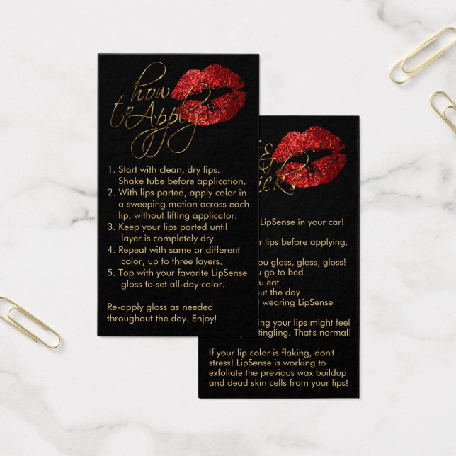 Comment appliquer - Lèvres rouges sur noir (Bureau)