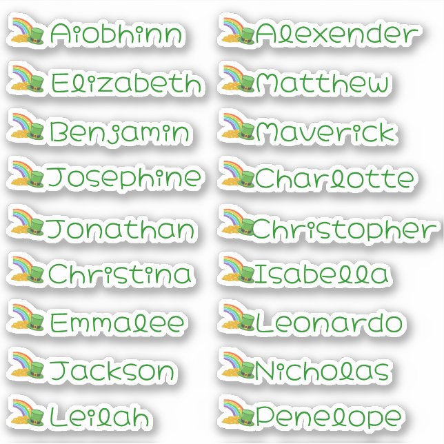 Comment attraper un Leprechaun Stickers de nom per (Devant)