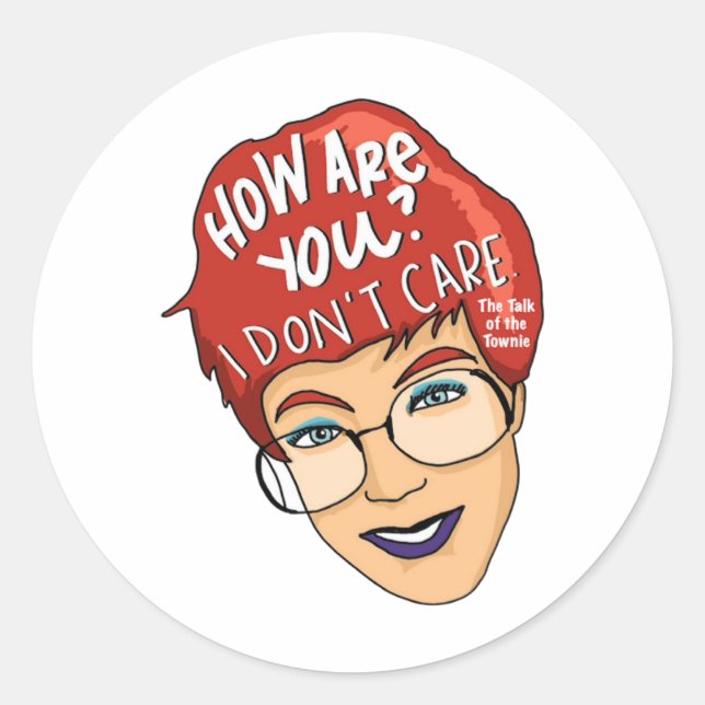 Comment Ça Va ? Je m'en fiche des autocollants (Devant)