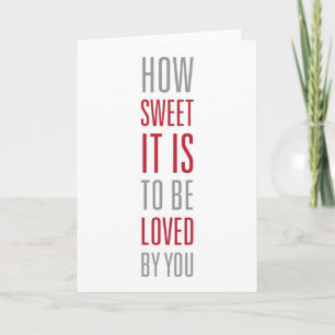 "Comment" carte de voeux douce d'amour