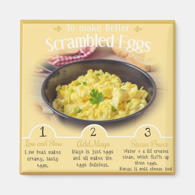 comment faire des oeufs brouillés aimant (Devant)
