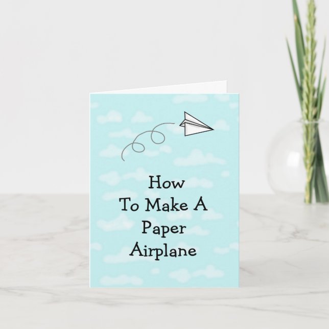 Comment Faire Un Papier Carte De Voeux Avion (Devant)