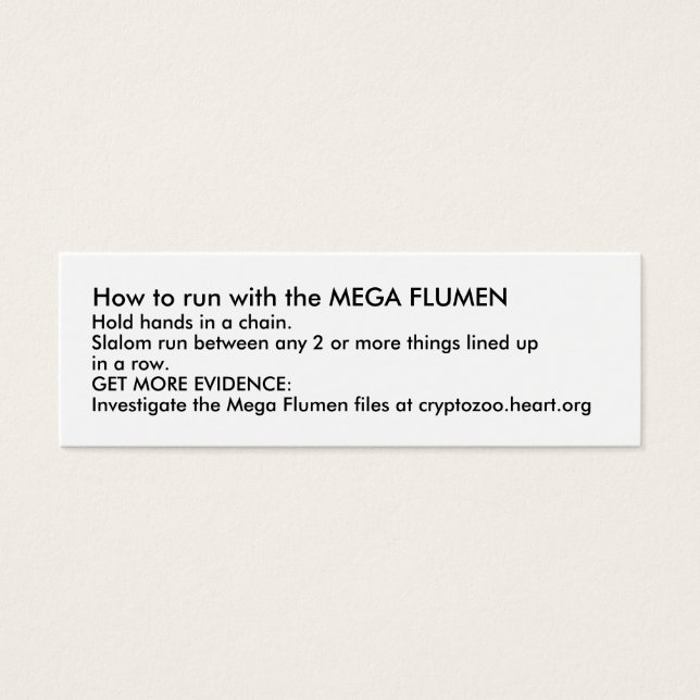 Comment fonctionner avec le MEGA FLUMEN (Devant)