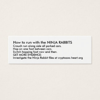 Comment fonctionner avec les RABBITS NINJA