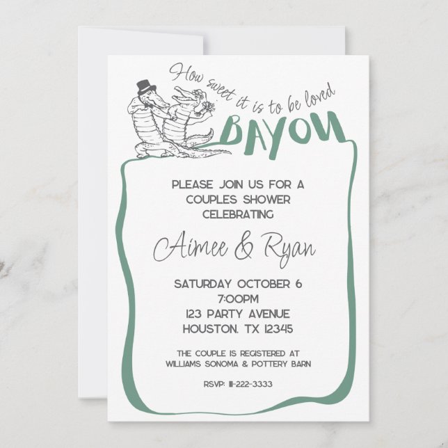 Comment il est doux d'être aimé Bayou Invitation (Devant)
