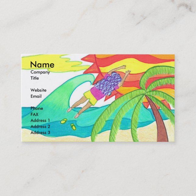 Comment j'ai perdu mon modèle de carte de visite (Devant)