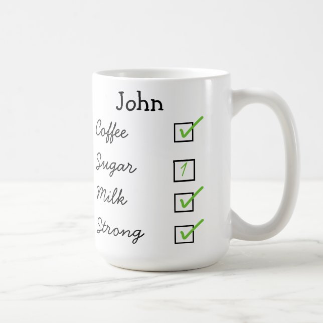 Comment j'aime ma tasse personnalisée par café (Droite)