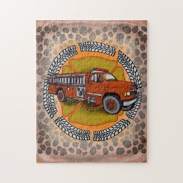 Comment je roule Firetruck Pompier puzzle puzzle (Vertical)