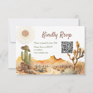 Comment L'Occident Était Une Carte Rsvp Cowboy Qr 