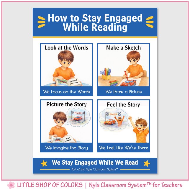 Comment rester engagé lors de la lecture - Tableau (Créateur téléchargé)