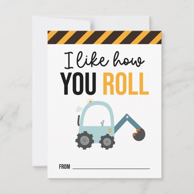 Comment rouler les enfants Construction Carte Vale (Devant)