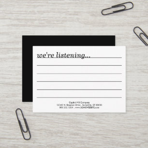 comments? business card