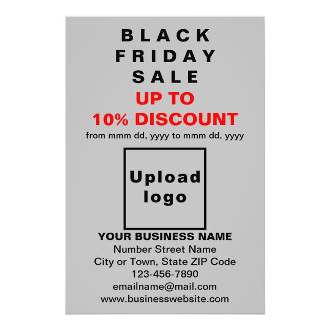 Commerce Black Vendredi Vente sur papier photo gri (Devant)