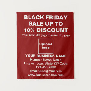 Commerce Black Vendredi Vente sur Tapisserie rouge