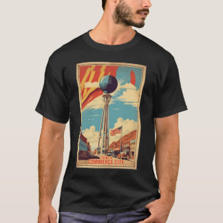 Commerce City Colorado Usa Vintage Travel Tourism  T-Shirt