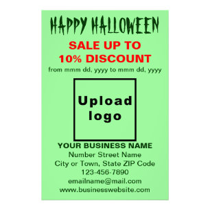 Commerce Halloween Vente sur papier photo vert cla
