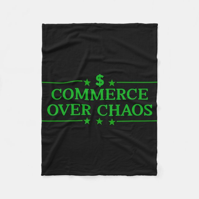 Commerce Over Chaos Trump Make America Wealthy Aga Fleece Blanket (Front)