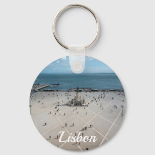 Commerce Square from above in Lisbon, Portugal Keychain