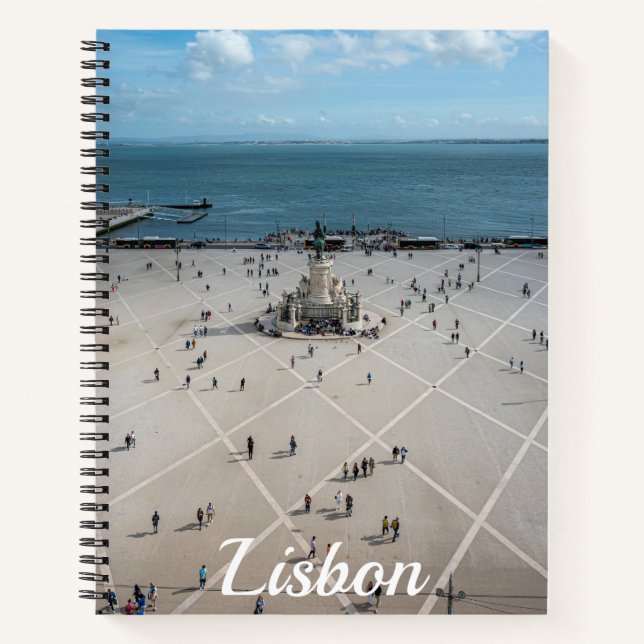 Commerce Square from above in Lisbon, Portugal Notebook (Front)