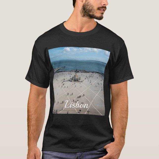 Commerce Square from above in Lisbon, Portugal T-Shirt (Front)