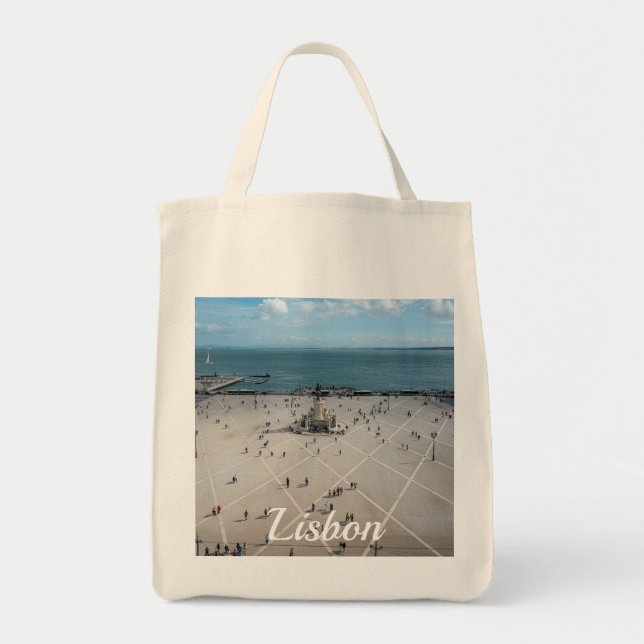 Commerce Square from above in Lisbon, Portugal Tote Bag (Front)
