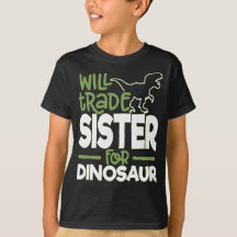 Commercera la soeur pour le T-shirt de dinosaure