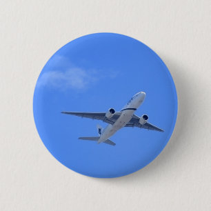 Commercial Airliner 2 Inch Round Button