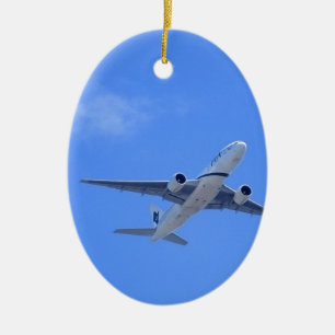 Commercial Airliner Ceramic Ornament