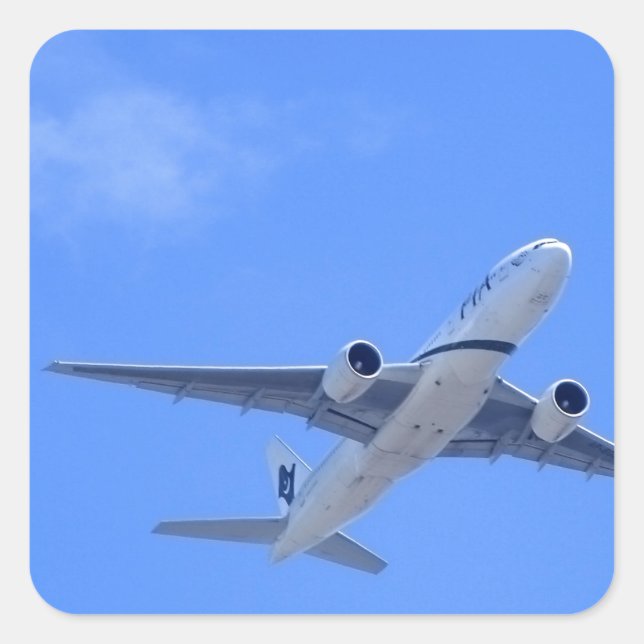 Commercial Airliner Square Sticker (Front)